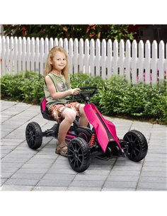 HOMCOM Children Pedal Go Kart, Kids Ride on Racer, Pink 370-286V00PK 2