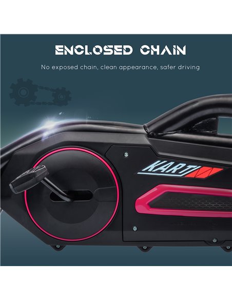 HOMCOM Children Pedal Go Kart, Kids Ride on Racer w/ Adjustable Seat, Shock Absorption EVA Tyres, Handbrake, for Kids Aged 3-8 Y - pic 57345 | FastDaddyshop