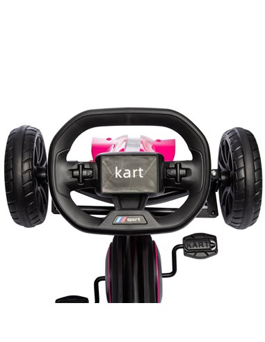 HOMCOM Children Pedal Go Kart, Kids Ride on Racer w/ Adjustable Seat, Shock Absorption EVA Tyres, Handbrake, for Kids Aged 3-8 Y