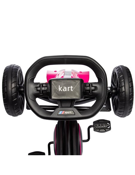 HOMCOM Children Pedal Go Kart, Kids Ride on Racer w/ Adjustable Seat, Shock Absorption EVA Tyres, Handbrake, for Kids Aged 3-8 Y - pic 57346 | FastDaddyshop