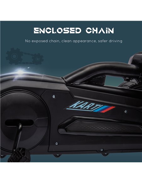 HOMCOM Children Pedal Go Kart, Kids Ride on Racer w/ Adjustable Seat, Shock Absorption EVA Tyres, Handbrake, for Kids Aged 3-8 3 - pic 57354 | FastDaddyshop