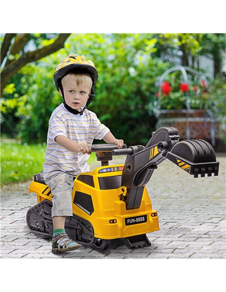 HOMCOM Ride on Tractor, 3 in 1 Ride on Excavator, Bulldozer, Road Roller, Pretend Play Construction No Power Truck w/ Music, for - pic 57357 | FastDaddyshop