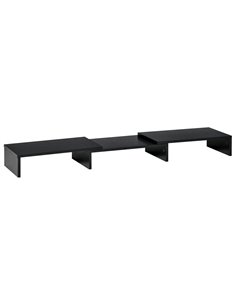 Vinsetto Dual Monitor Stand Riser with Adjustable Length and Angle, Black 923-044