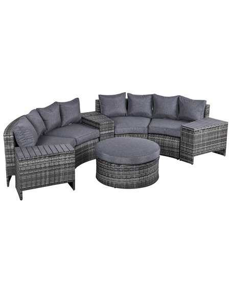 Outsunny 4-Seater Outdoor PE Rattan Wicker Sofa Set, Grey 860-144V70CG - pic 57554 | FastDaddyshop