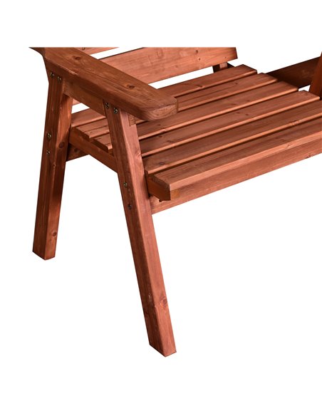 Outsunny Garden Wooden Convertible 2-3 Seater Bench or Companion Chair Loveseat Patio Partner Bench with Middle Table 84B-395 - pic 57588 | FastDaddyshop