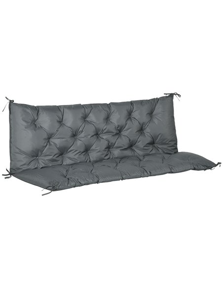 Outsunny 3 Seater Outdoor Chair Cushions, 98 x 150 cm, Dark Grey 84B-136V71CG - pic 57590 | FastDaddyshop