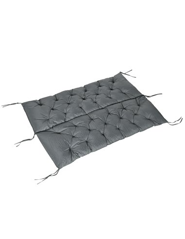 Outsunny 3 Seater Outdoor Chair Cushions, Garden Bench Cushion W/ Back and Ties for Indoor and Outdoor Use, 98 x 150 cm, Dark Gr