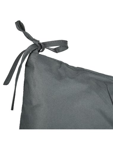 Outsunny 3 Seater Outdoor Chair Cushions, Garden Bench Cushion W/ Back and Ties for Indoor and Outdoor Use, 98 x 150 cm, Dark Gr