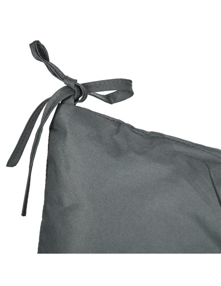 Outsunny 3 Seater Outdoor Chair Cushions, Garden Bench Cushion W/ Back and Ties for Indoor and Outdoor Use, 98 x 150 cm, Dark Gr - pic 57598 | FastDaddyshop