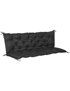 Outsunny 3 Seater Garden Bench Cushion, 98 x 150 cm, Black 84B-136V70BK