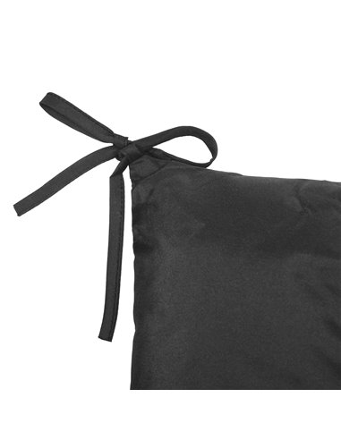 Outsunny 3 Seater Bench Cushion, Indoor and Outdoor Garden Chair Pad with Back and Ties, 98 x 150 cm, Black 84B-136V70BK