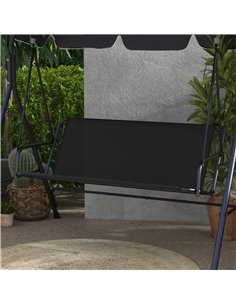 Outsunny Replacement Swing Seat Cover for 2/3 Seater Benches, Black 84A-309V00BK 2