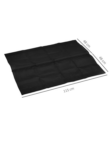 Outsunny Replacement Swing Seat Cover, Water-Resistant for 2/3 Seater Benches, 115cm x 48cm, Black 84A-309V00BK