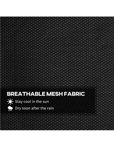 Outsunny Replacement Swing Seat Cover, Water-Resistant for 2/3 Seater Benches, 115cm x 48cm, Black 84A-309V00BK