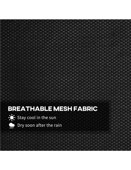 Outsunny Replacement Swing Seat Cover, Water-Resistant for 2/3 Seater Benches, 115cm x 48cm, Black 84A-309V00BK - pic 57620 | FastDaddyshop