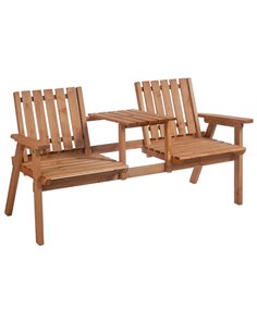 Outsunny 2-Seater Furniture Wooden Garden Bench, Orange 84B-441