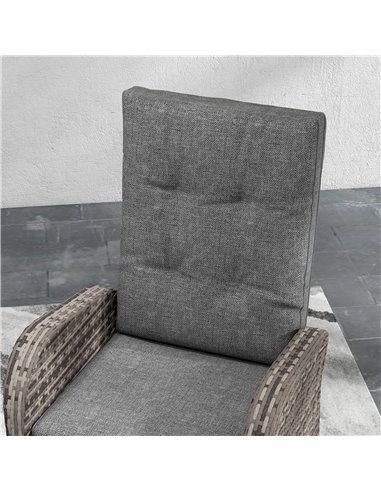 Outsunny 2 Seater Patio Rattan Wicker Chaise Lounge Sofa Set w/ Cushion for Patio Yard Porch 863-032V70BN