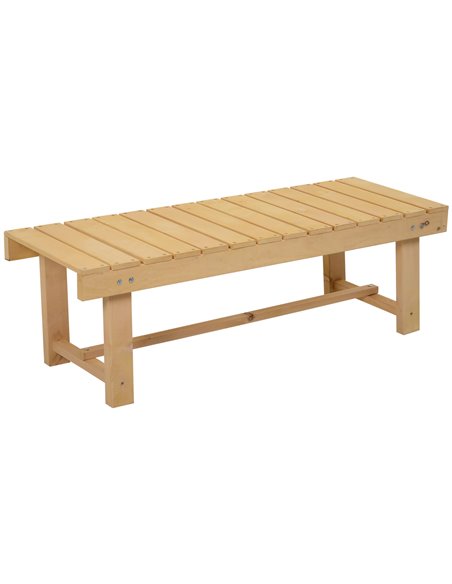 Outsunny 2-seater Outdoor Indoor Garden Wooden Bench Patio Loveseat Fir 110L x 38W cm (5pc) 84B-P069 - pic 57680 | FastDaddyshop