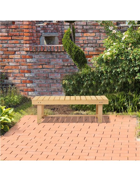 Outsunny 2-seater Outdoor Indoor Garden Wooden Bench Patio Loveseat Fir 110L x 38W cm (5pc) 84B-P069 - pic 57686 | FastDaddyshop