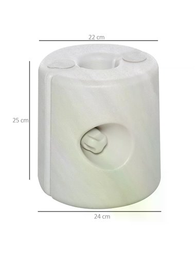 Outsunny Tent Weight Base, 4pcs Plastic Anchor Weights-White 840-046