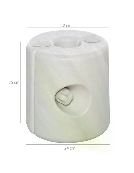 Outsunny Tent Weight Base, 4pcs Plastic Anchor Weights-White 840-046 - pic 57691 | FastDaddyshop