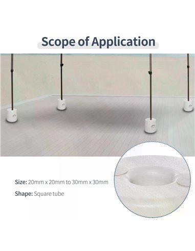 Outsunny Tent Weight Base, 4pcs Plastic Anchor Weights-White 840-046