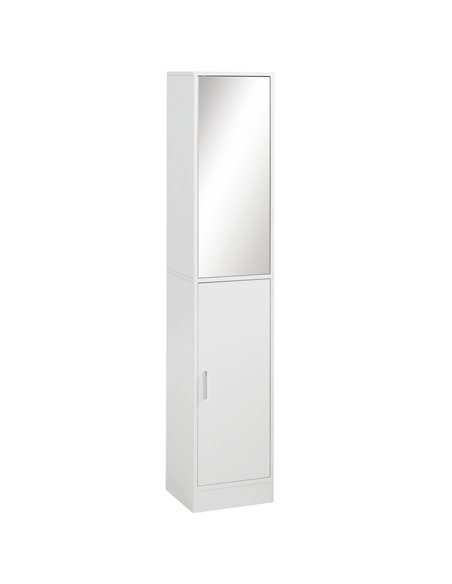 Kleankin Tall Mirrored Bathroom Storage Cabinet, White 834-371 - pic 57734 | FastDaddyshop