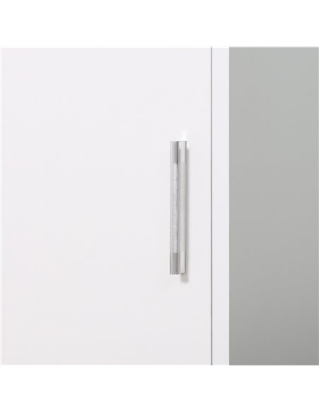 kleankin Tall Mirrored Bathroom Cabinet, Bathroom Storage Cupboard, Floor Standing Tallboy Unit with Adjustable Shelf, White 834 - pic 57741 | FastDaddyshop