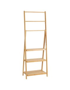 Kleankin Bamboo Towel Stand with 3 Rails & 3 Shelves, Natural 850-244V00ND
