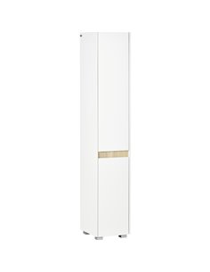 Kleankin Tall Bathroom Cabinet with Adjustable Shelves, White 834-500V00WT