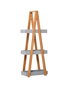 Kleankin Bathroom Storage, 3-Tier Bamboo Shelving Unit, Natural 834-100V01GY