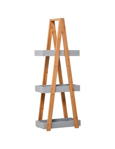 Kleankin Bathroom Storage, 3-Tier Bamboo Shelving Unit, Natural 834-100V01GY - pic 57761 | FastDaddyshop