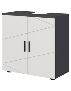 Kleankin Pedestal Sink Cabinet, Bathroom Vanity Unit, Light Grey 834-619V81LG