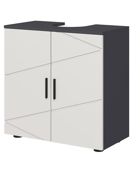 Kleankin Pedestal Sink Cabinet, Bathroom Vanity Unit, Light Grey 834-619V81LG - pic 57770 | FastDaddyshop