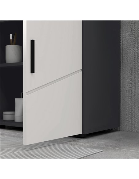 kleankin Pedestal Sink Cabinet, Bathroom Vanity Unit, Floor Basin Storage Cupboard with Double Doors and Shelf, 60 x 30 x 60 cm, - pic 57778 | FastDaddyshop