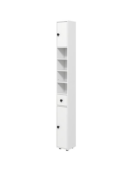 Kleankin 180cm Tall Slim Bathroom Cabinet, White 834-625V80WT - pic 57779 | FastDaddyshop