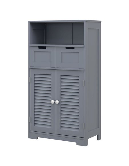 Kleankin Bathroom Storage Cabinet with Drawers, Grey 834-666V80GY - pic 57797 | FastDaddyshop