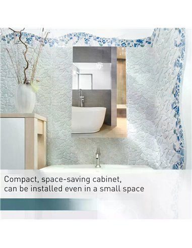 HOMCOM Stainless Steel Wall-mounted Bathroom Mirror Storage Cabinet 300mm (W) 02-0548