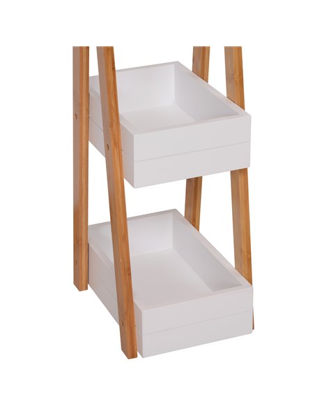 HOMCOM Freestanding 3 Tier A Frame Shower Caddy, Bathroom Storage Rack Shelf Organiser, Water-Resistant, White 834-100 - pic 57859 | FastDaddyshop