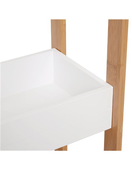 HOMCOM 3-Tier Bathroom Rack Storage Shelf Bamboo Organiser Shower Tower for Narrow Place 834-099 - pic 57868 | FastDaddyshop