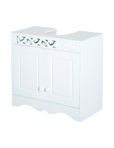 HOMCOM Wooden Under Sink Bathroom Cabinet, White 834-116