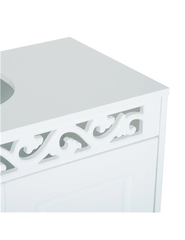 HOMCOM Wooden Under Sink Bathroom Cabinet, 2 Door Storage Cupboard, Space Saving Vanity Units 834-116