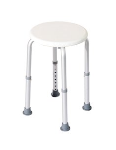 HOMCOM Adjustable Bath Chair, Shower Seat with Safety Design for Elderly, White 72-0011