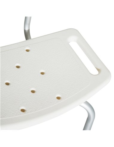 HOMCOM Adjustable Bath Chair, Shower Stool Safety Seat for Elderly, Bathroom Aid with Adjustable Positions 72-0008