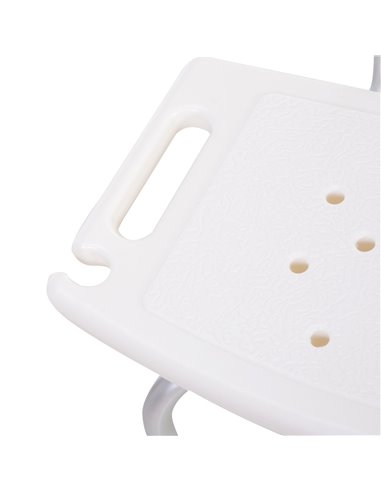 HOMCOM Adjustable Bath Chair, Shower Stool Safety Seat for Elderly, Bathroom Aid with Adjustable Positions 72-0008