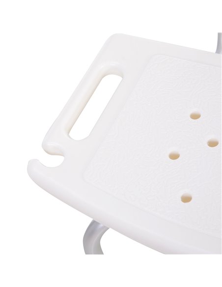 HOMCOM Adjustable Bath Chair, Shower Stool Safety Seat for Elderly, Bathroom Aid with Adjustable Positions 72-0008 - pic 57903 | FastDaddyshop