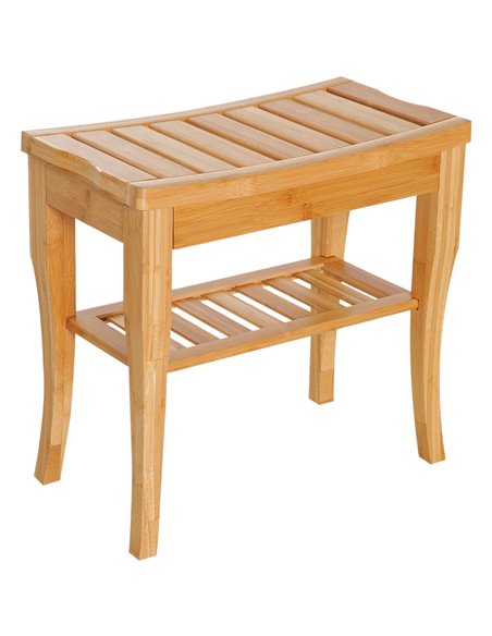 HOMCOM Bamboo Bathroom Shower Bench, Natural Color 834-152 - pic 57913 | FastDaddyshop
