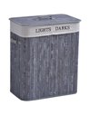 HOMCOM Wooden Laundry Hamper 100L, Grey 850-020GY
