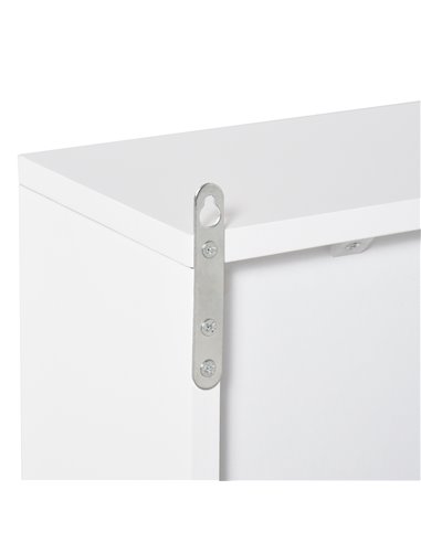 HOMCOM Bathroom Mirror Cabinet, Double Door Wall Mounted with Storage Shelf, Space-Saving Cupboard, White 834-172WT