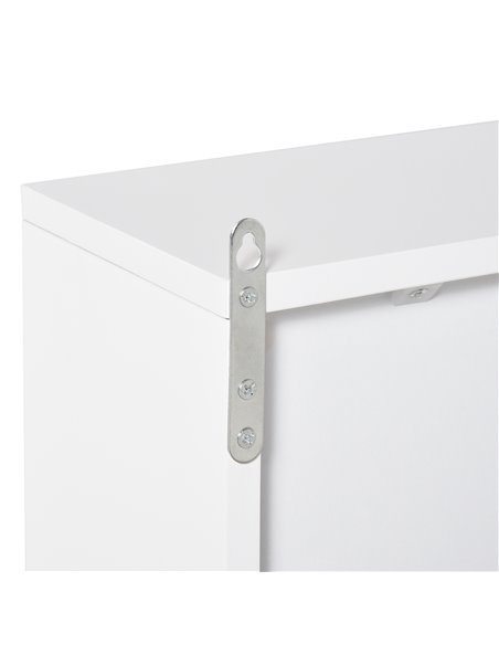 HOMCOM Bathroom Mirror Cabinet, Double Door Wall Mounted with Storage Shelf, Space-Saving Cupboard, White 834-172WT - pic 57938 | FastDaddyshop